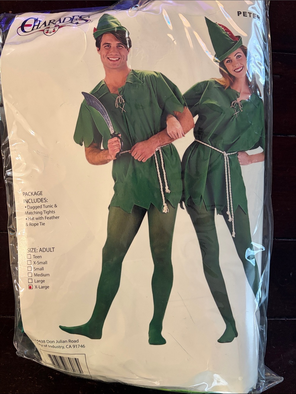 Peter Pan Adult Costume XL